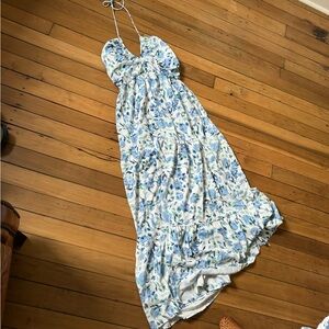 New Floral Halter Maxi Dress
